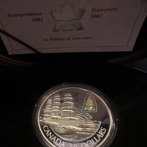 2002 Canada $20 Sterling Silver Hologram Coin